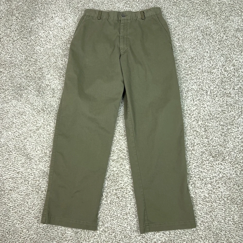 Nike Golf Pants Mens 32x30 Olive Green Khaki Chino Straight Leg Logo Casual